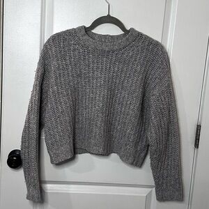 American Eagle Cozy Gray Knit Sweater